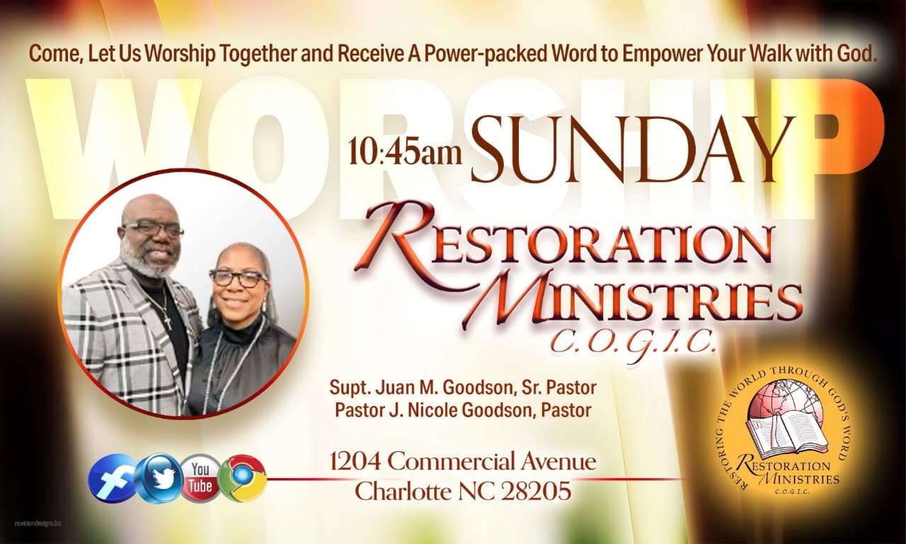 Sunday Worship announcement graphic